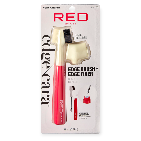 RED BY KISS EDGE CARA EDGE BRUSHER + EDGE FIXER 3 IN 1 EDGE CONTROL STYLER 17ML